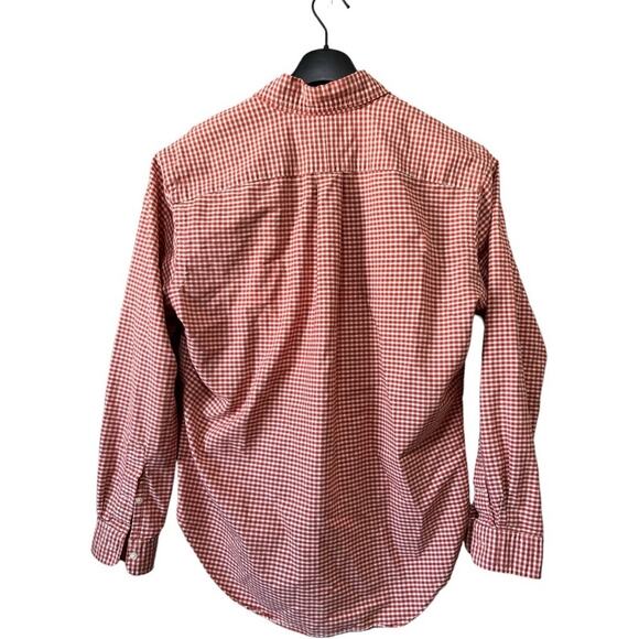 Ralph Lauren Classic Fit Orange Gingham Button Down Collared Shirt Long Sleeve M - Picture 5 of 9